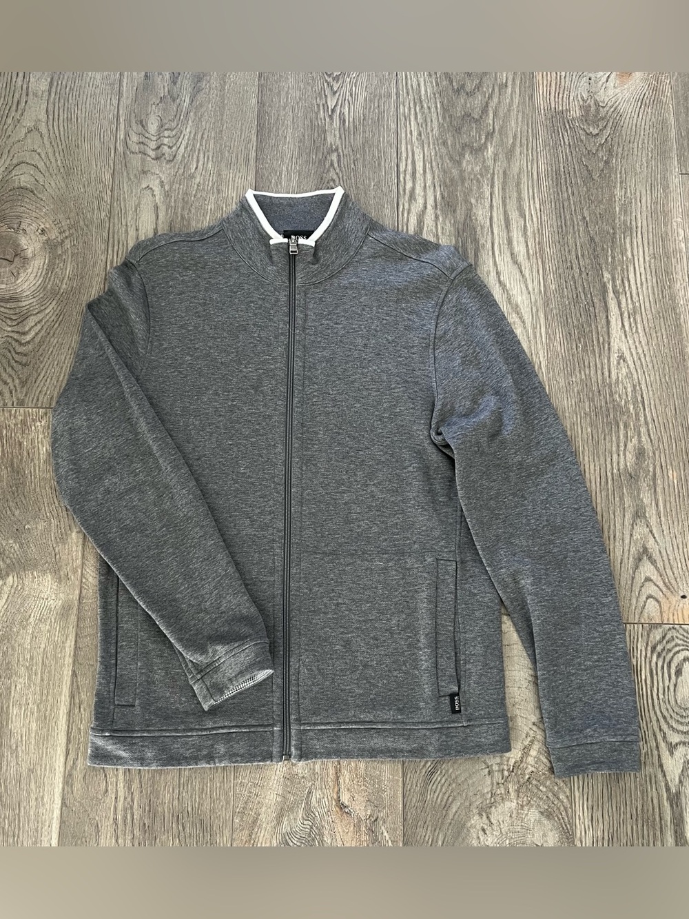 BOSS Hugo Boss Men’s Gray Reversible Full Zip Jacket Size M